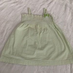 Green seersucker Janie and Jack dress. Size 12-18 months